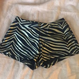 Capezio Zebra Spandex Dance Shorts